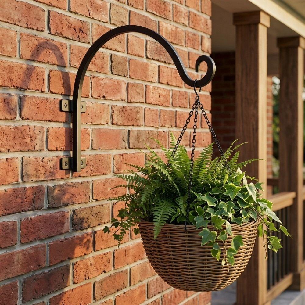 Heavy Duty Hanging Plant Brackets 12/16In Flower Basket Hooks Outdoor Wall Mount Outdoor Use