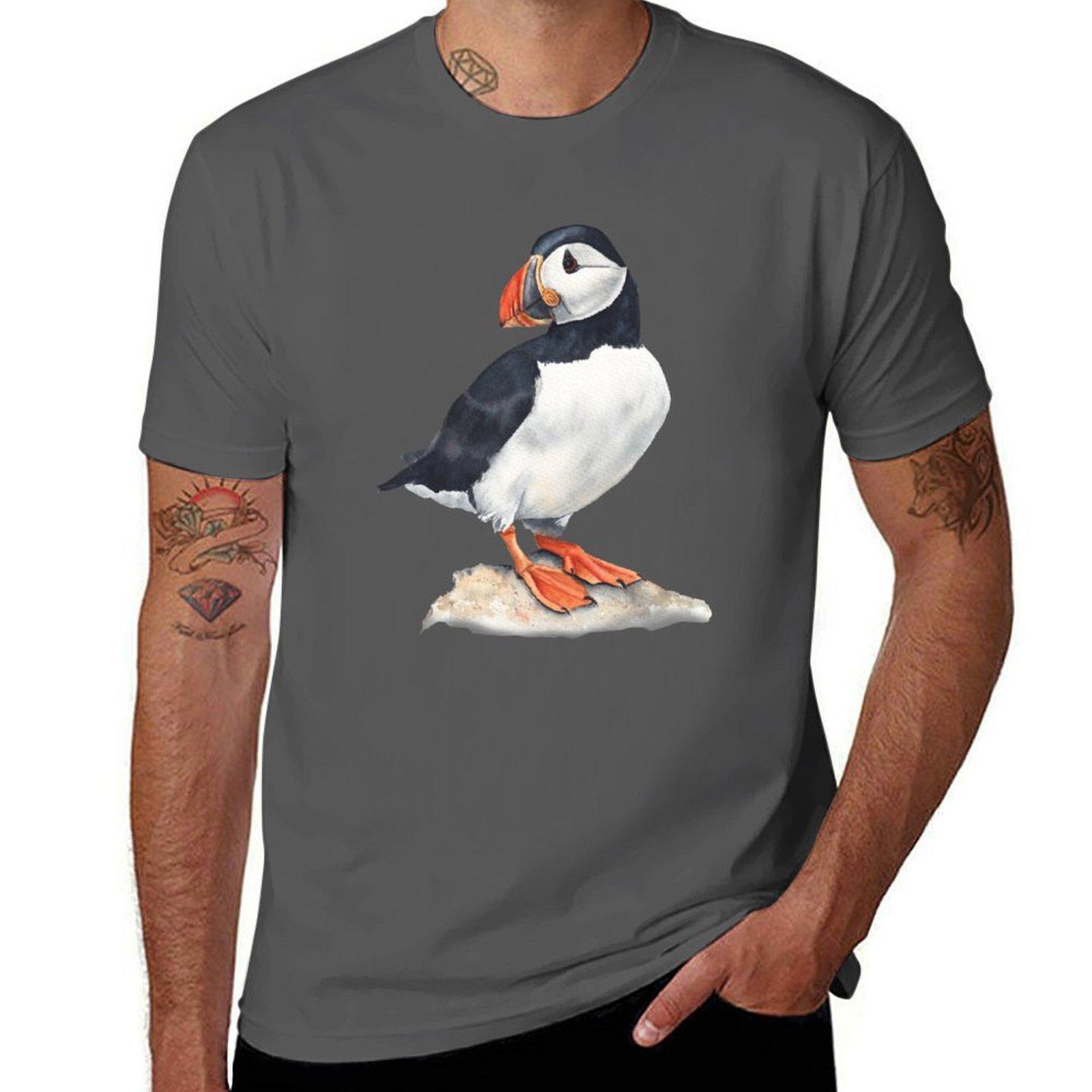

Puffin bird art. T-Shirt cute clothes essential t shirt shirts graphic oversized vintage t shirt men 4XL