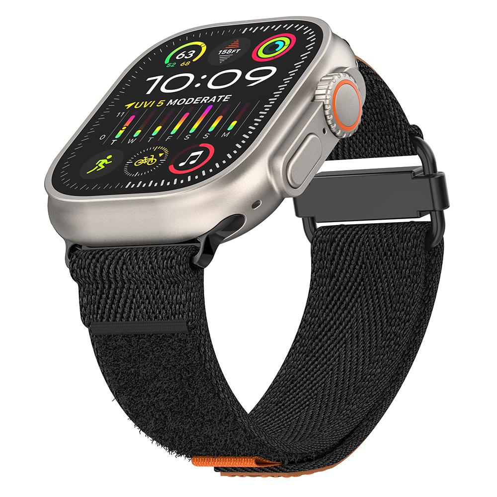 

For Apple Watch 10 46mm/Ultra 2/Ultra 49mm/9 8 7 45mm/SE (2023) SE (2022) SE 6 5 4 44mm/3 2 1 42mm Watch Strap Nylon Watch Band Orange
