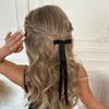 Bow Headband Girl Hair Accessories Sweet Simple High Sense Lotus Leaf Edge Long Streamer Headdress