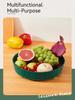 360 Degree Rotating Kitchen Storage Cabinet Organizer Multifunctional Seasoning Soy Sauce Vinegar Rack Desktop Fruit Plate Tray