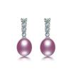 HENGSHENG 100% Real Natural Freshwater Pearl Earrings For Girl, 925 Sterling Silver Drop Earrings With Jewelry Women Earrings