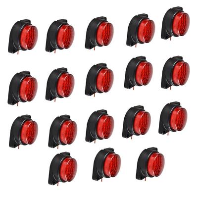 18-Pack LED Marker Lights Trailer 24V Red Chicken Lights for Semi Trucks, Freightliner, Cargo Trailers Universal Fit Clearance & Side Marker Lights