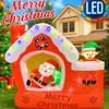 7FT Giant Holiday Lighting With LED Lights Christmas Inflatable Santa House Elf Xmas Yard Lawn Supplies Home Party Ornaments