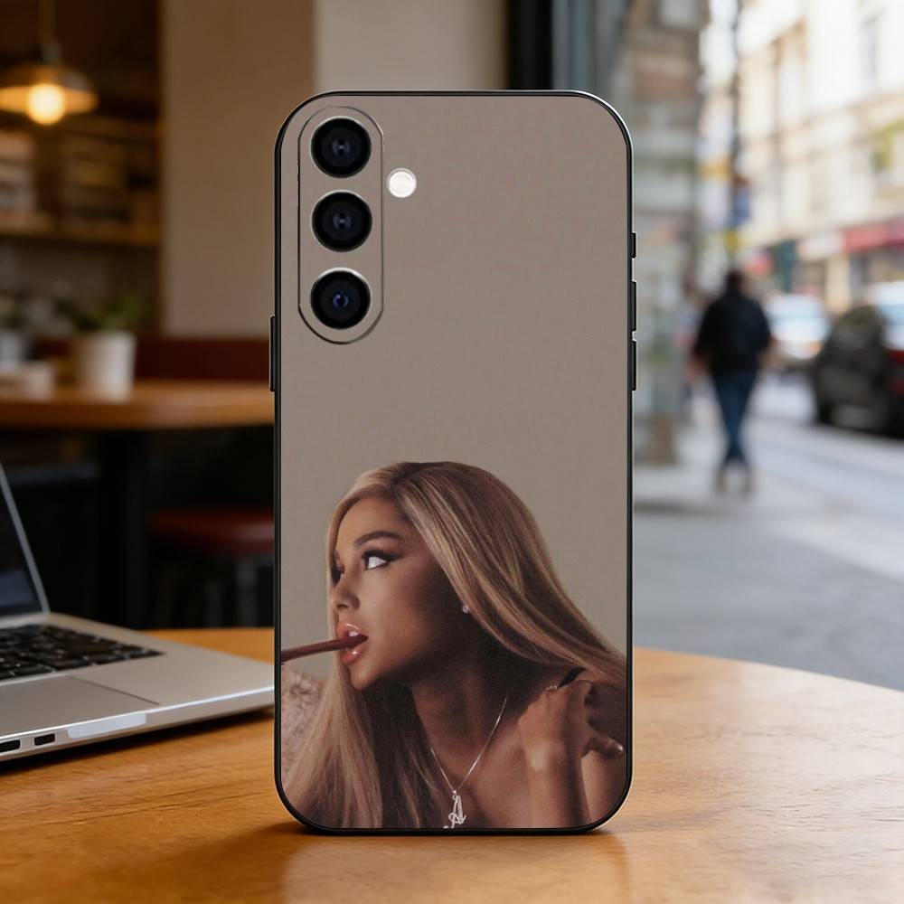 Ariana Grande Phone Case For Samsung Galaxy A73,A72,A71,A70,A53,A52,A51,Soft Silicone Black Cover