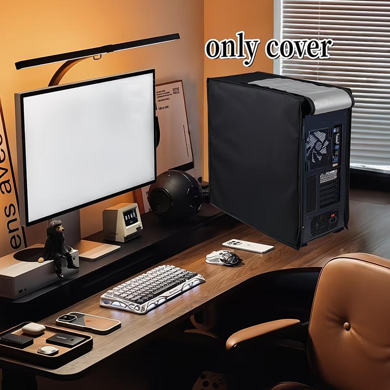 PC Chassis Dust Cover Waterproof Desktop Computer Main Unit Sleeve Protective Cover for Home Office Work Desk Setup