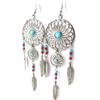 Les Trésors De Lily [M9394] - Designer Earrings 'Navajos' Turquoise Red