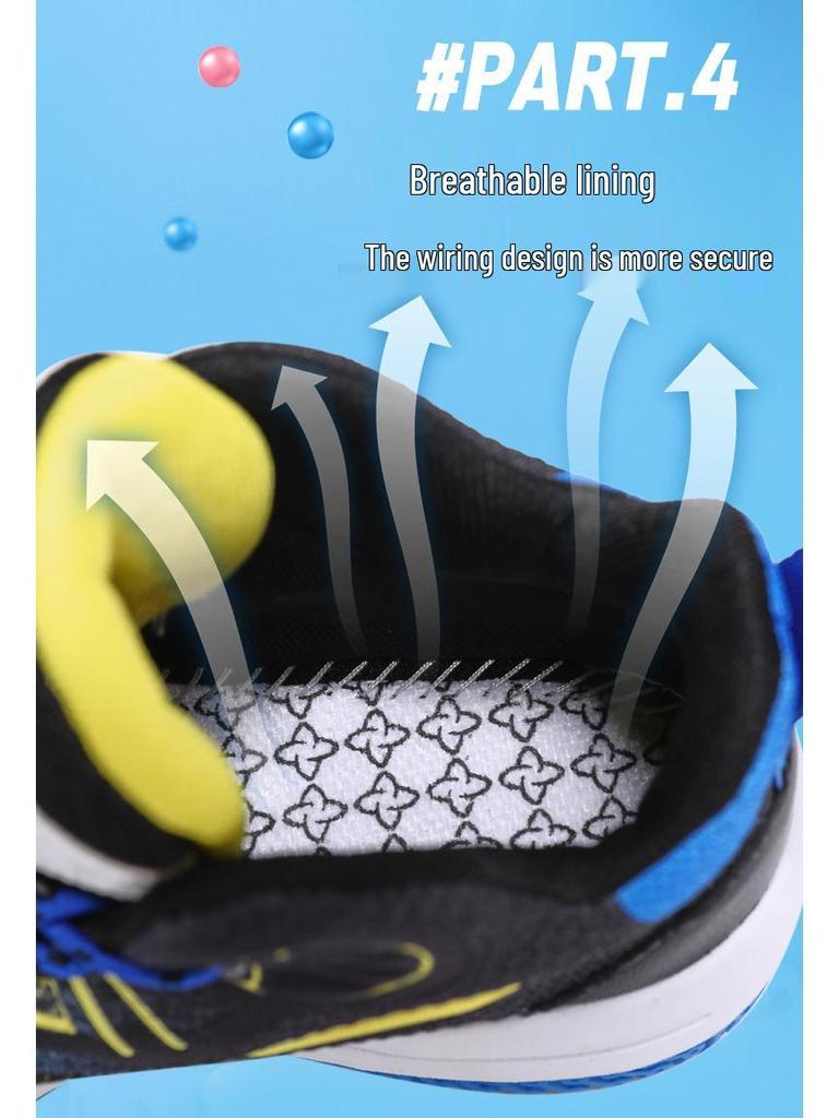 Atmungsaktive Mesh-Jungen-Basketballschuhe Frühjahr/Herbst 2026: Rutschfeste Sportschuhe für mittelgroße bis große Kinder