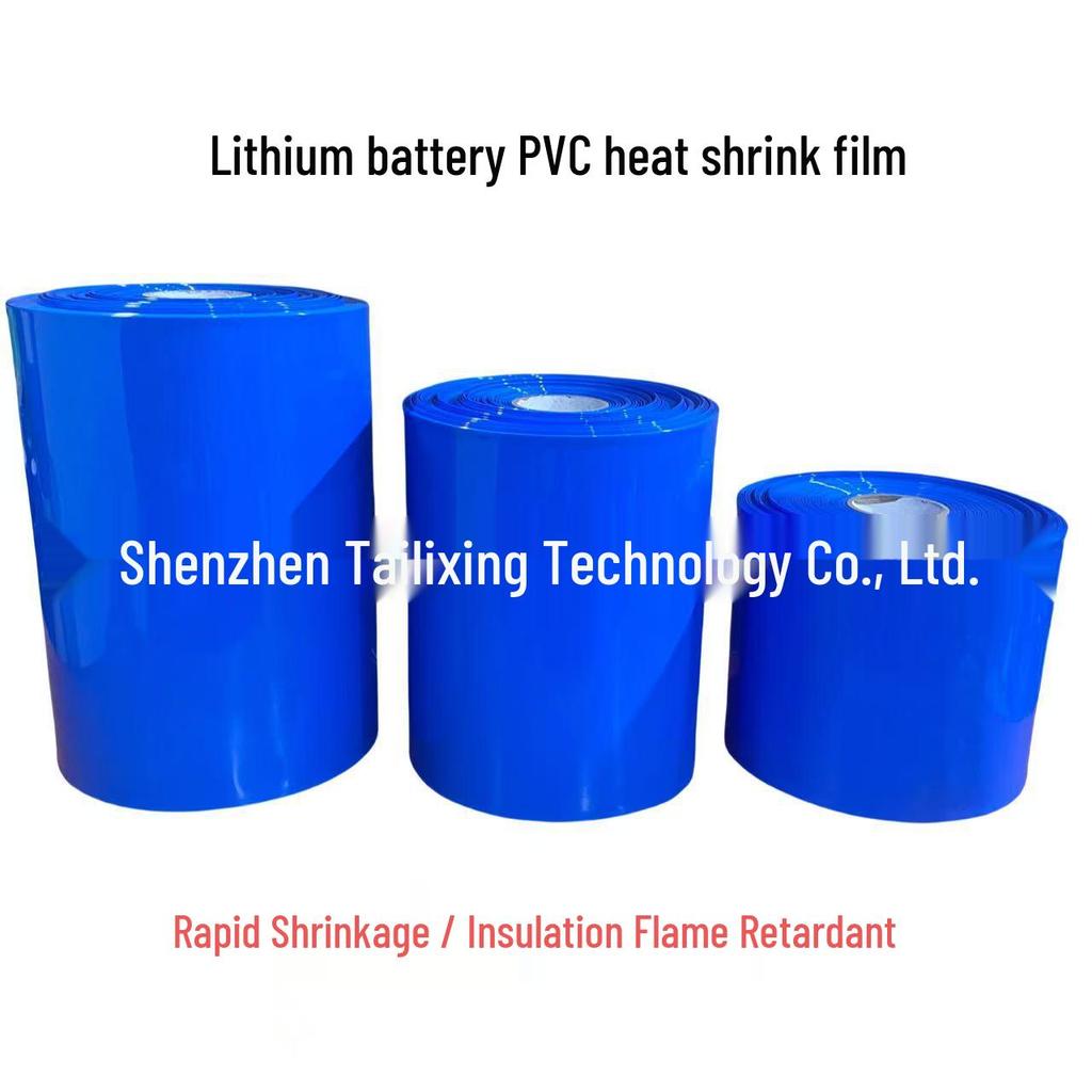 Blue PVC Heat Shrink Tube for Battery Sleeve and Mobile Power Pack Encapsulation