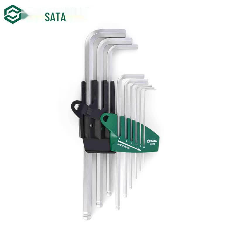 SATA G-Series 9-Piece Extra-Long Ball-End Hex Key Wrench Set
