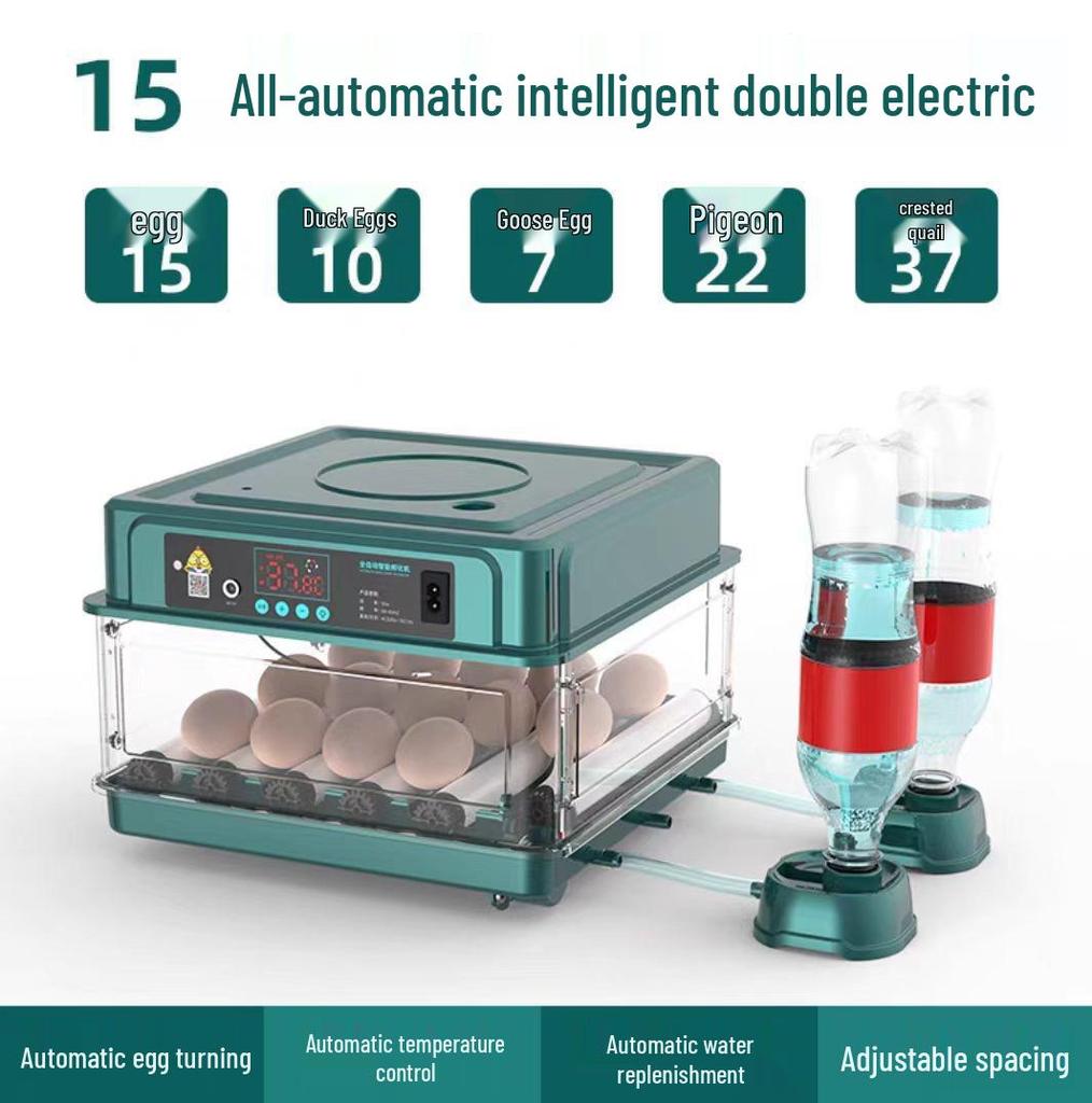 Compact Intelligent Egg Incubator for Home - Automatic for Chicken, Duck, Goose Eggs