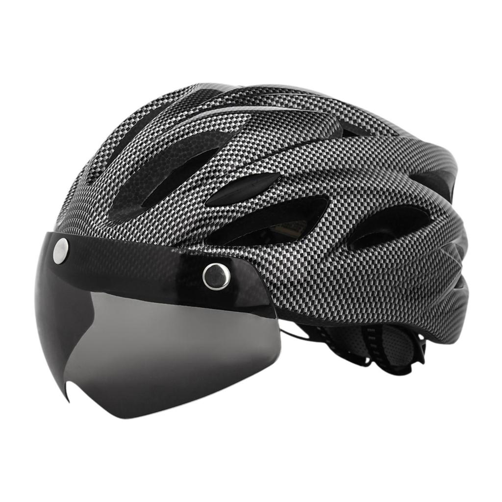 Bike Helmet Outdoor Adjustable Fit Comfort Men Women Biker Removable Goggles Shockproof Lightweight Cyclist Helmet Cycling Gear