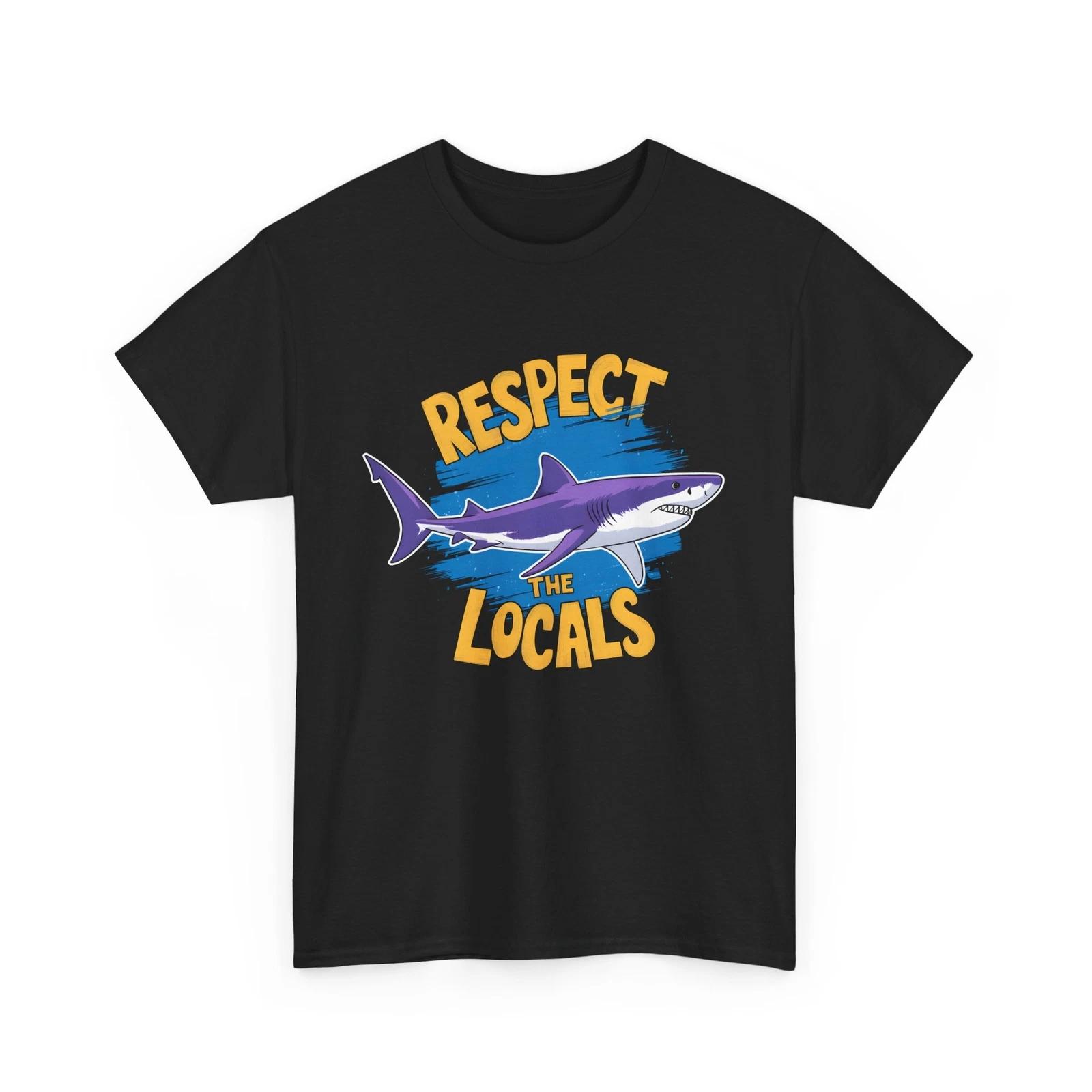 Beach Vibes T-Shirt | Summer Ocean Waves Tee | Retro Respect the locals Shirt L