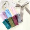 4.5x100cm Long Skinny Hair Scarf Women Imitation Silk Satin Headband Cute Neckerchief Solid Colors Ladies Bag Scarves