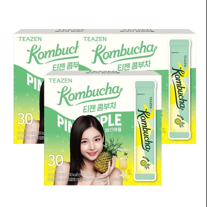 Teazen Kombucha Pineapple (1Box 30 Sticks), Korea Kombucha