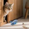 Cat Bell Toy with Feather Tail Bells Interactive Mouse Toy Stimulates Hunting Instincts Long-tail Cat Toy