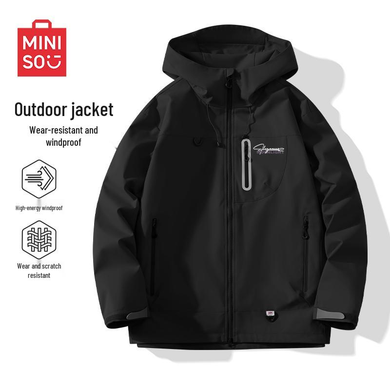 MINISO Men's American Mountain Style Outdoor Functional Hooded Jacket