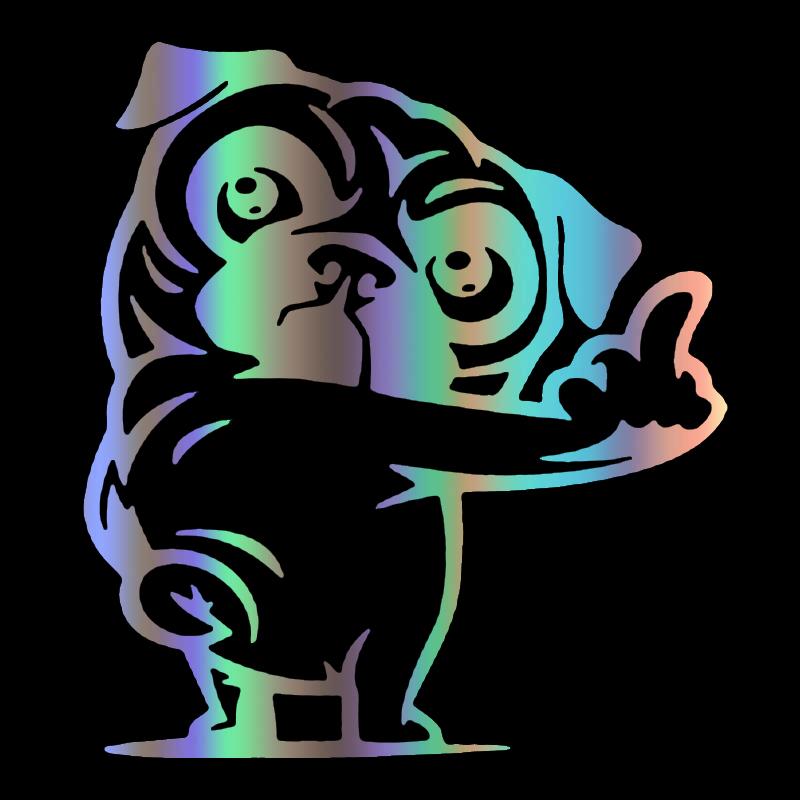 LYKX Insubstantial Pug Funny Car Sticker Vinyl Decal for Auto Car Stickers Styling