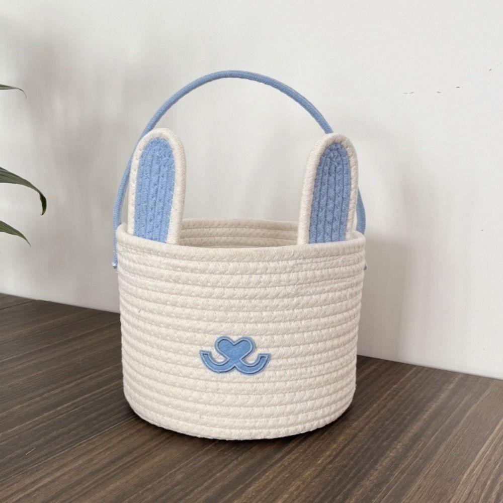 Handwoven Easter Egg Basket Cartoon Candy Gift Bag Adorable Easter Bunny Basket  Baby Shower Gifts