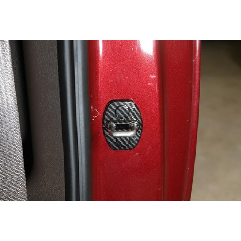 Carbon Fiber Door Lock Cover Buckle Trim For Chevy Silverado/GMC Sierra 2014+