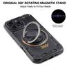 For Magsafe Magnetic Stand Ring Holder Cover For iPhone 16 Plus 15 14 13 Pro Max 12 11 Phone Case with 360° Spin Shockproof