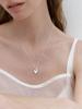 Mimesi [925 Silver] Melting Heart Cubic Necklace