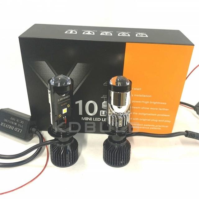 Car Headlight Mini Lens H4 H7 LED Projector Bulb 120W Canbus High Low Beam Y10 HB2 9003 6000K White Auto Motorcycles HeadLamp