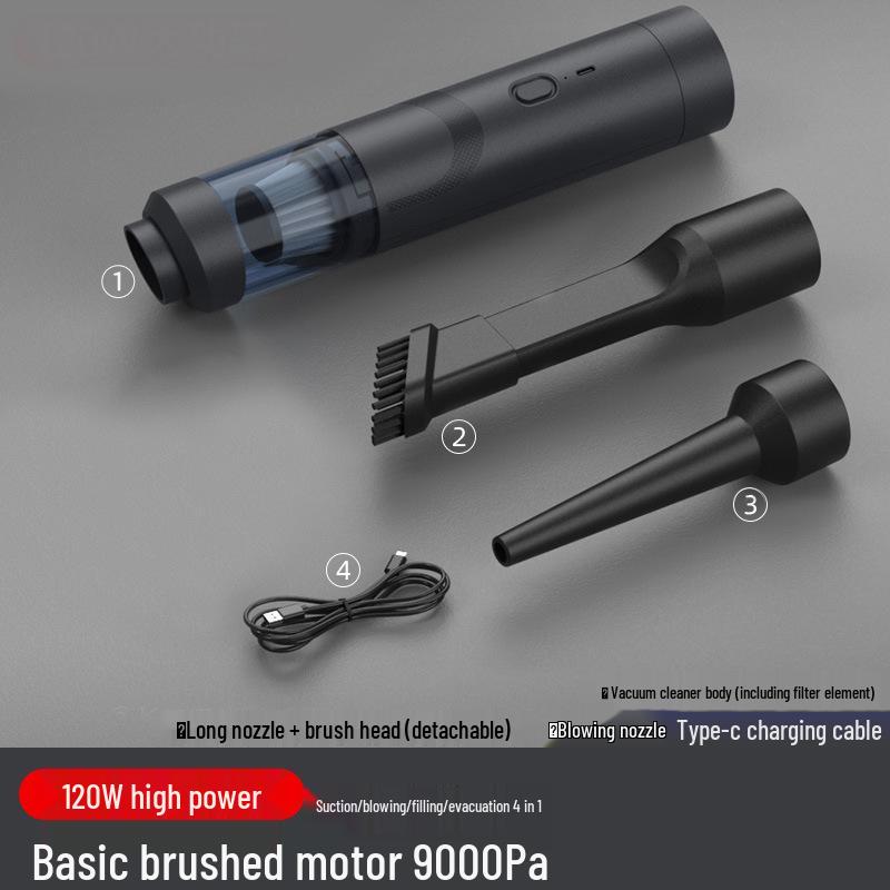 Handheld Cordless Car Vacuum: Dual Suction & Blow, Portable Pet Hair Remover