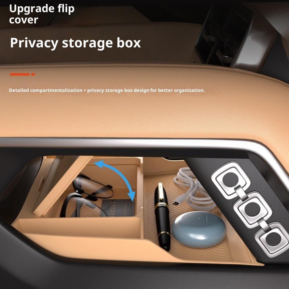 For Byd Leopard 8 Center Console Lower Storage Box Double-Layer Organizer Silicone Non-Slip Pad Interior Modification