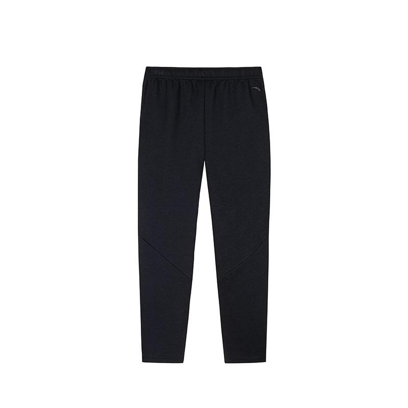 Anta Basketball Series Letter Mid Waist Comfortable Breathable Straight Leg Casual Pants Men Bottoms Basic-Black 952431307-2