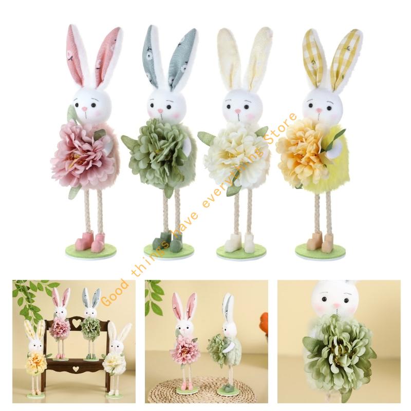 Easter Rabbit Decorative Figurines for Home and Party Use Solid Plastic Polyester User Friendly Materials 55KF