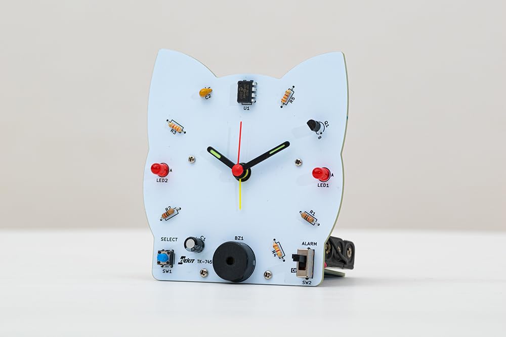 ELEKIT Melody Clock 2 Alarm Clock Soldering Kit Cat-shaped TK-745