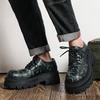 Derby Shoes Men's Autumn Low-top Niche Martin Shoes Platform Black Tooling Shoes British Casual Small Leather Shoes 2905-M
