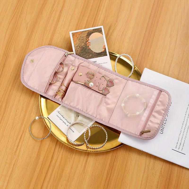 Foldable Jewellery Roll Convenient Jewellery Organiser Jewellery Bag Cosmetic Bag Jewellery Display Travel Home Folding Bag