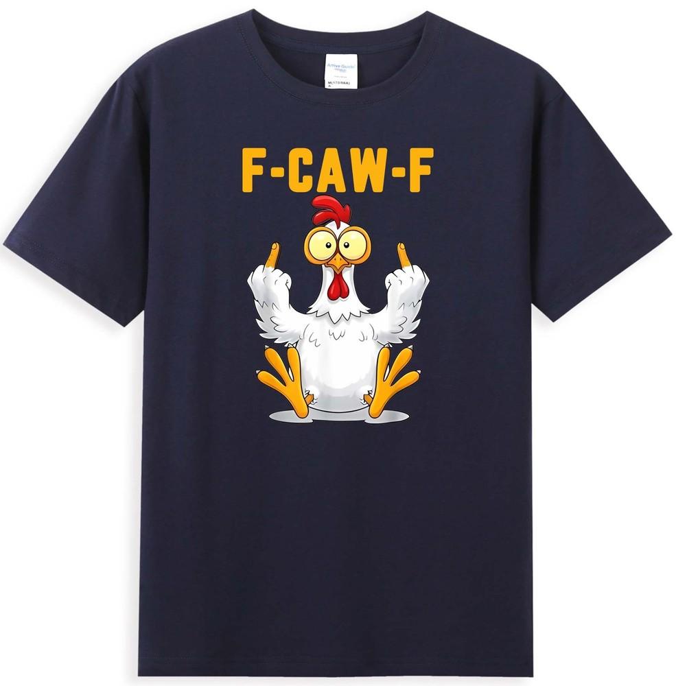 FCawF Funny Chicken Humor Fcawf Chicken Crow Rooster Meme Retro Unisexs TShirt