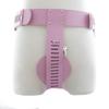 Pink PU Leather Chastity Pants Restraint Toys for Couples
