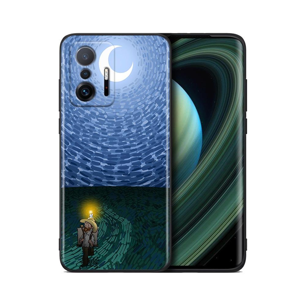 3D Relief Van Gogh Comics Phone Case For Xiaomi Mi 12 12X 11T X4 NFC M3 F3 GT M4 Pro Lite NE 5G Poco M3 M4 X4 Black Cover Fundas