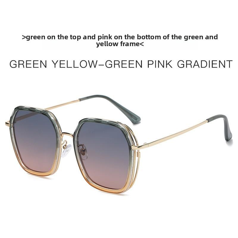 

Womens Polarized Uv400 Sun Glasses For Travel And Fashion With Pc Lenses GreenYellowGradient