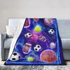 Sports Theme Throw Blanket Soccer Baseball Basketball Football Art Unique Gift Home Bedroom Decorative Accessory