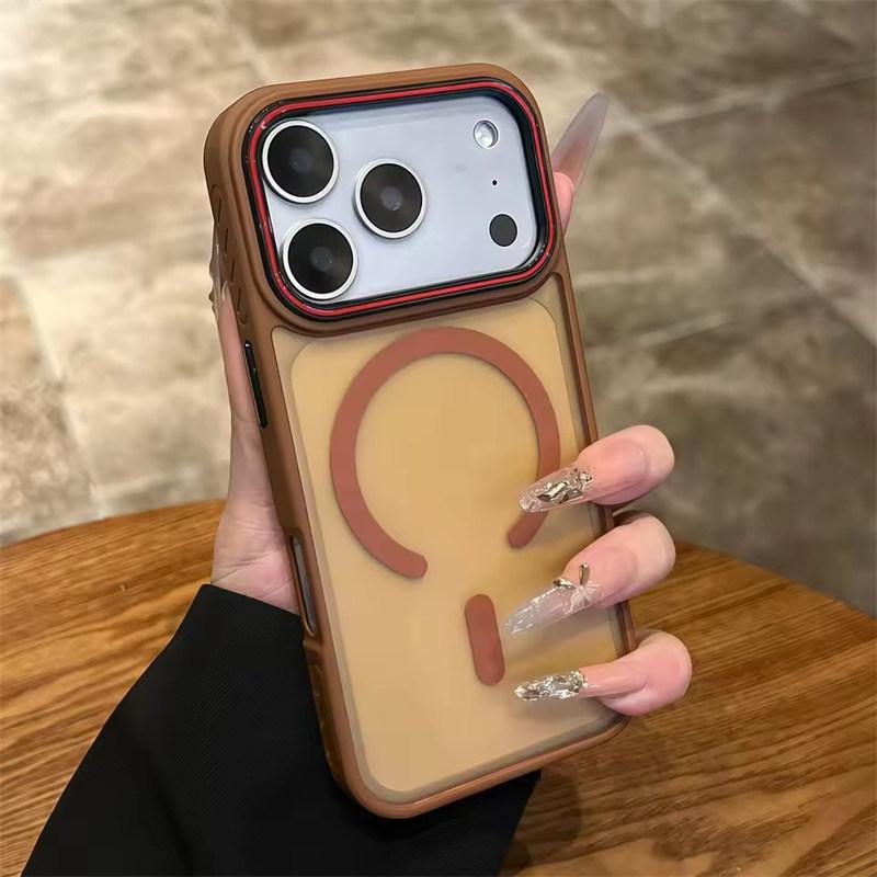 Kabelloses Laden Matte Magnetische Hülle für iPhone 17 16 Pro Max 15 14 Plus 13 12 11 17 Air Anti-Fall Bumper Durchscheinende TPU-Hülle