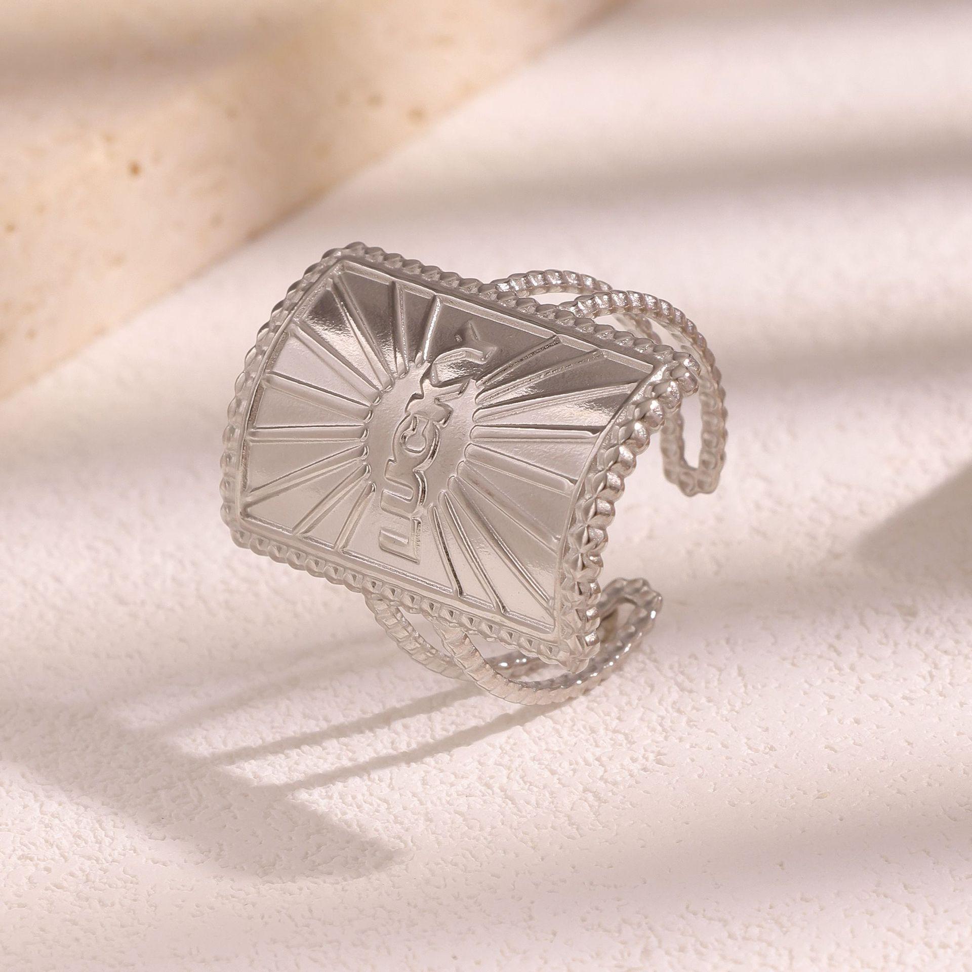 

European & American Women s Unique Stainless Steel Open Ring - High-end, Non-fading Titanium Design