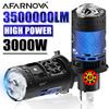 3000W H4 LED Headlight Bulb Projector Lens CANBUS Super Bright 3500000Lm 6500K Turbo Fan Car Light 9003/HB2 For Cars/Motorcycles