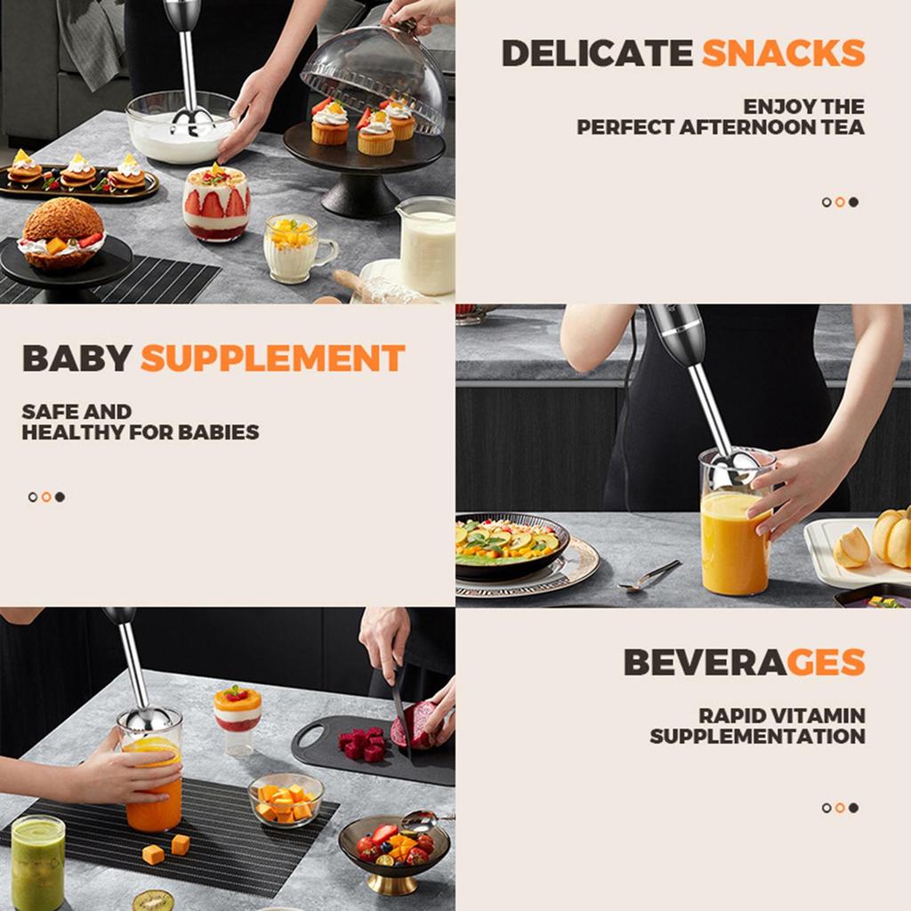 Immersion Blender Handheld Electric Detachable Kitchen Gadget Electric Handheld Blender For Office Home Travel Kitchen Soup