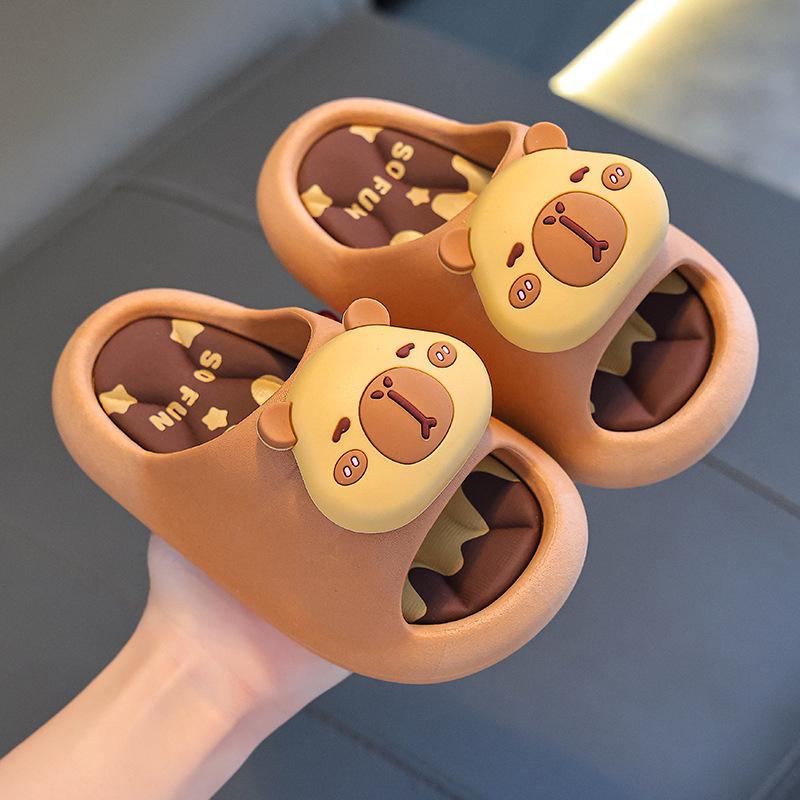 Kapibara Summer Children's Sandals Boys Non-Slip Soft Sole Small Medium Large Kids Beach Bathing Slippers