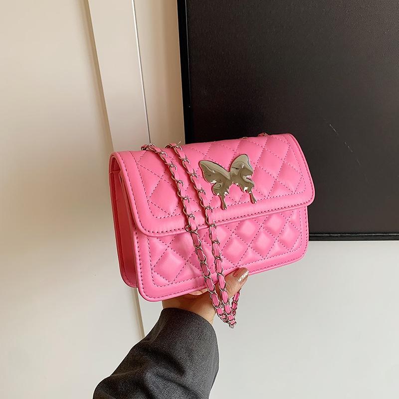 Casual Small Bag New Style for Women's Popular Crossbody Bag Fashionable Shoulder Bag Simple Chain Large Capacity Small Square Bag