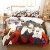 3D Anime Kawai Young Girls Kanokon Beding Set Printed Bed Linen Set With Pilowcase Soft Duvet Cover Soft Single Double Quen Super King-Sized Dimension