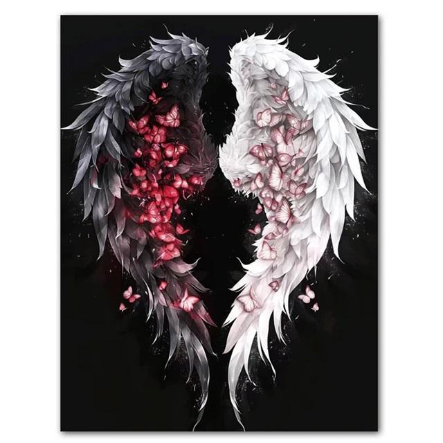 DIY Diamond Painting Cross Stitch Kit Angel Wings Rose Butterfly Full Square Diamond Mosaic New Collection 2024 Home Decor Gift