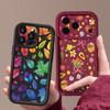 Flowers Leaves Print Case For iPhone 17 Pro Max Case iPhone 16 15 14 13 Pro Max 11 17e 16e Shockproof Bumper Soft Silicone Phone Cover Cases