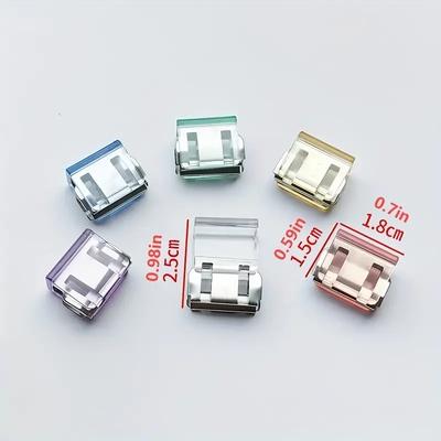 10pcs Invisible No-Sew Hem Shorteners, Adjustable Non-Slip Clips for Jeans & Wide-Leg Pants, Multi-Color (Includes White)
