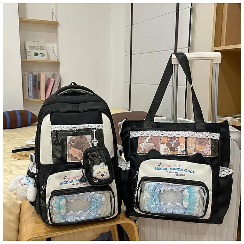 New fresh and sweet candy color bar junior high school students lightweight large capacity backpack